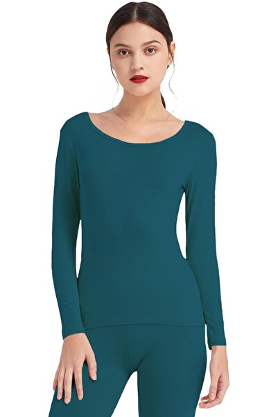 GENERAL Mcilia Women's Ultrathin Modal Thermal Baselayer Top Scoop Neck Long ...