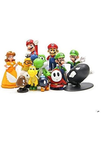 Other Cute Super Mario Bros Bowser Koopa Yoshi Mari PVC Action Figures 8-15cm...