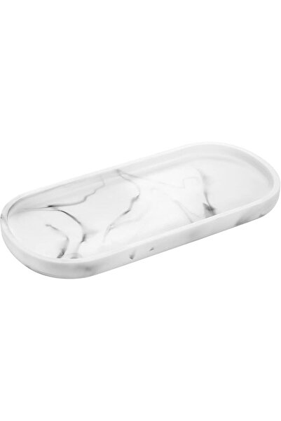 Luxspire Bathroom Vanity Tray, Toilet Tank Oval Storage Tray, Resin Handmade ...