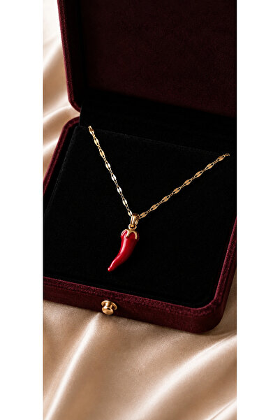 CAXBERN Luck and Evil Eye Lip Chain Steel Pepper Necklace