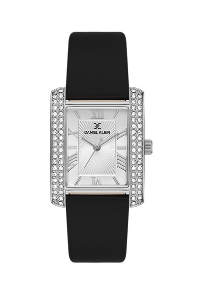 Daniel Klein Women's Wristwatch with Gray Case and Black Strap, Same as Pictured
