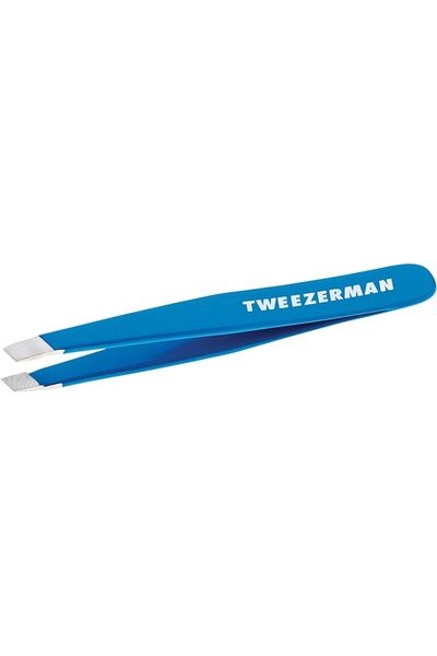 Tweezerman ملقط صغير مائل بلون ذهبي وردي مع علبة