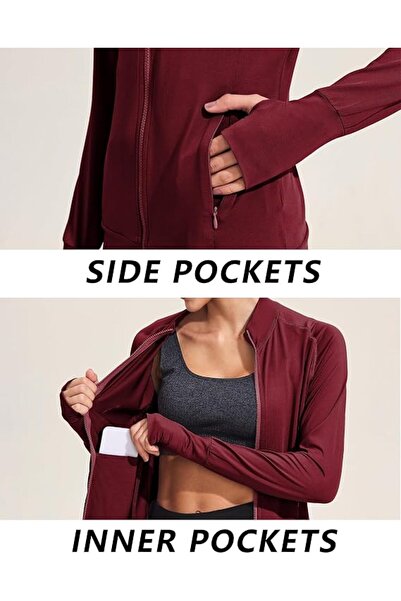 GENERAL Pinspark Lightweight Workout Jacket for Women Full Zip Slim Fit Athle...