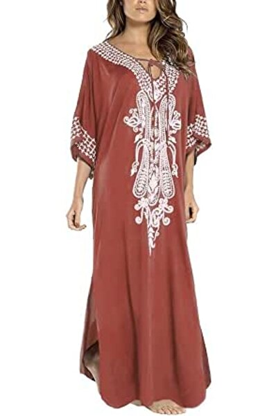 GENERAL Women's Cotton Kaftan Loungewear Boho Homewear Oversized Kimono Maxi ...