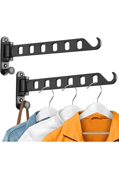 GENERAL Wall Mounted Clothes Hanger with Swing Arm, Laundry Room Drying Rack,...