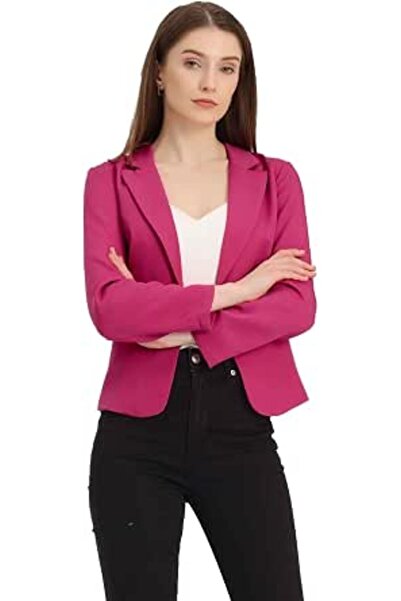 Allegra K Women's Open Front Office Work Business Crop Suit Blazer Jacket
