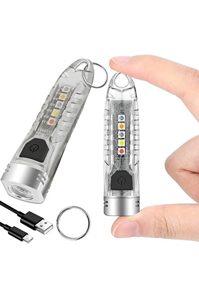 MAKINGTEC S12 Plus Mini LED Flashlights USB Rechargeable Small Keychain Flash...