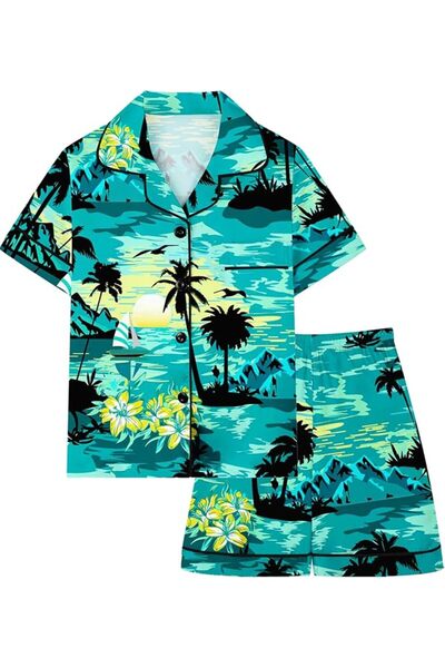 GENERAL Schbbbta Girls Boys Satin Pajamas Set, 2Piece Silk Nightwear Button-D...