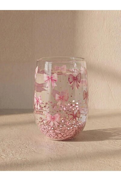 LC Waikiki Mixed Bow Patterned Glass Cup 300 ml (W6)