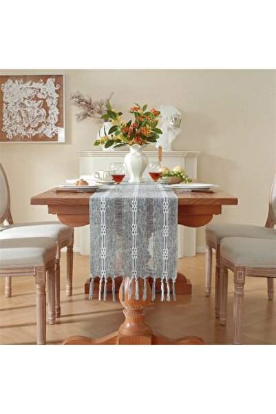 Generic Brand Table runner, bohemian style, cream color, country style, with ...