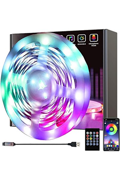 GENERAL أشرطة إضاءة LED بطول 16.4 قدم/5 متر متغيرة الألوان مع جهاز تحكم عن بع...
