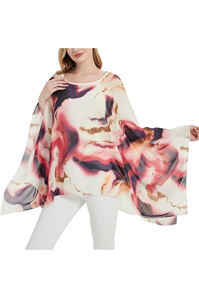 GENERAL Wiiiwish Women's Loose Solid Long Batwing Sheer Chiffon Caftan Wrap P...