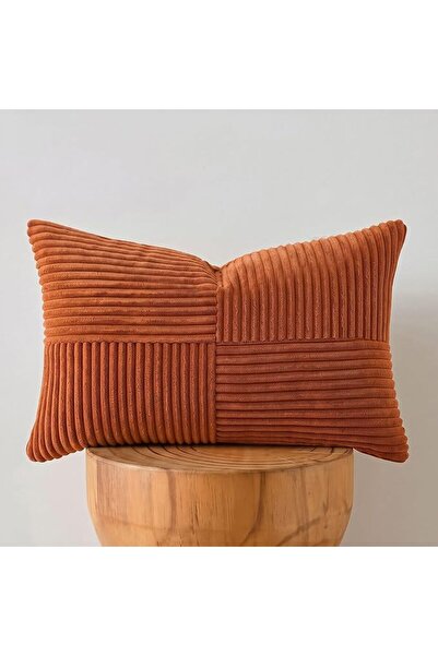 Fancy Homi Rust Lumbar Decorative Throw Pillow Covers 12x20 Inch for Couch Be...