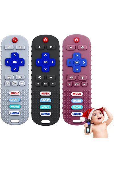 GENERAL 3 Pack Toy Remote for Baby & Baby Teething Toys, Remote Control Silic...