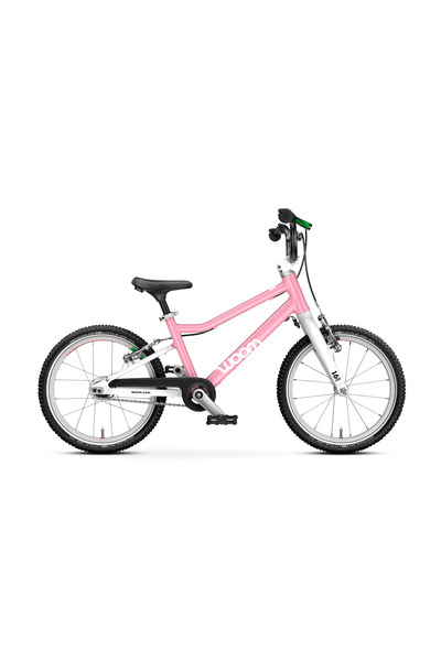 Woom 3 Bicicletă pentru copii Automagic Go cu roți de 16 inch – roz pudră