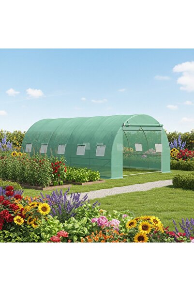 OEM Solar de gradina, dimensiune 500x300x200cm, folie verde PE cu plasa 140g/...