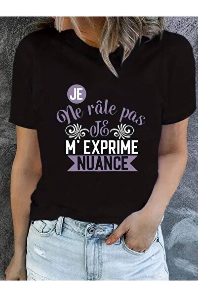 4Car تي شيرت نسائي بعبارة "Je Ne Râle Pas, Je M'Exprime Nuance" (أنا لا أشتكي...