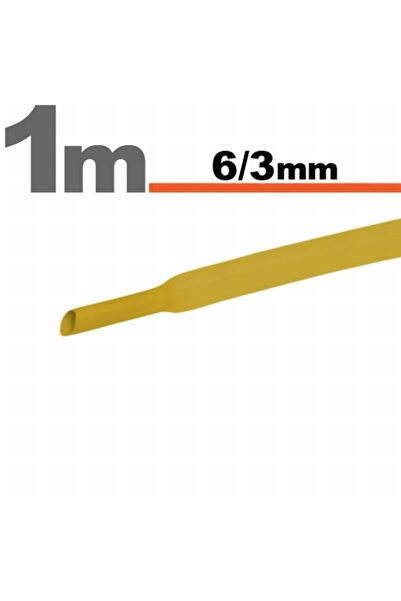 Alista Home Yellow heat shrink tube 6 / 3 mm, cable insulation tube, 10 m, el...