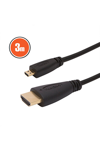Alista Home Кабел Micro HDMI към HDMI 3м, FullHD, позлатени конектори, аудио-...