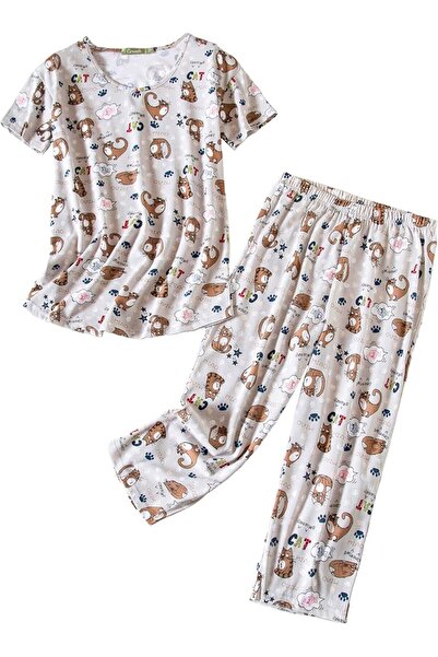 GENERAL PNAEONG Women’s Pajama Set - Sleepwear Tops with Capri Pants Casual a...