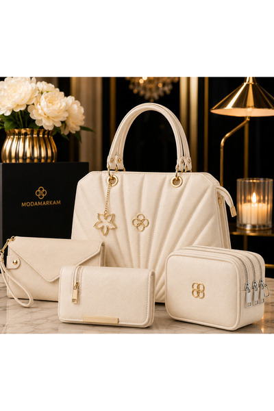 MODAMARKM Modern Women's 4-Piece Bag Combination, Stylish Daily Gift Set with...