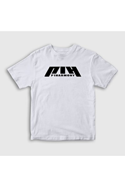 Presmono Unisex Kids White Logo K-Pop P1Harmony T-Shirt 620253Tt
