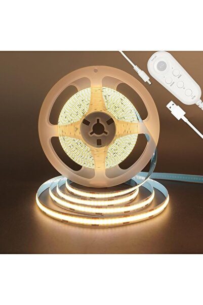 GENERAL 5V USB Motion Sensor Dimmable Flexible LED Strip Lights,9.84FT/3M,Nat...