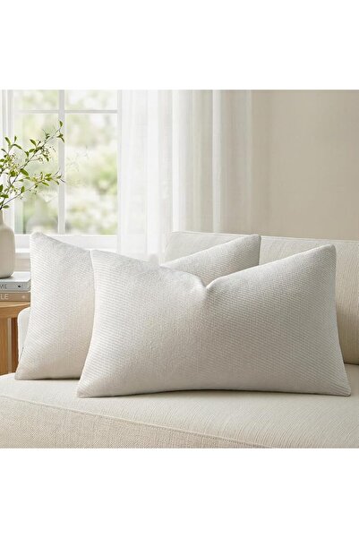 a moment Pack of 2 Decorative Chenille Cushion Cover Throw Pillow Covers with...