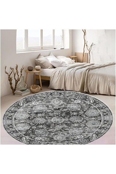 GENERAL Indoor Printed Round Area Rug, Foldable Ultra-Thin, Non-Slip Low Pile...