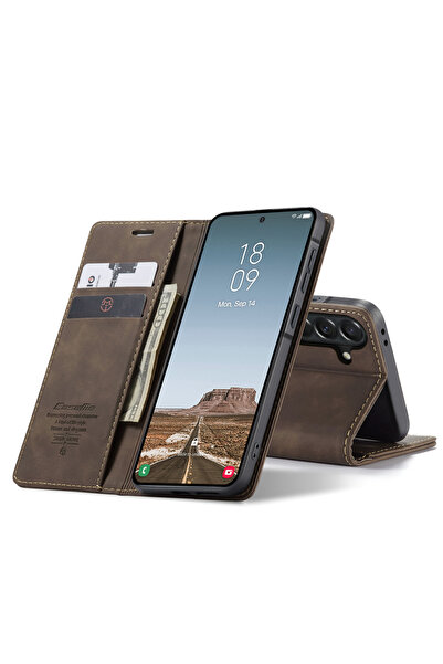 Caseme Husa pentru Samsung Galaxy A37 – CaseMe, tip carte, piele, functie portofel, stand, finisaj catifelat