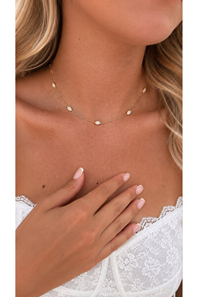GLARE JEWELRY CO Zircon Stone Premium Model Stainless Steel Chain 35+5cm