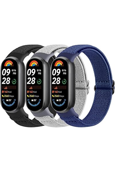 Demark Elastic Bracelet for Xiaomi Mi Band 8/9/10 Strap, Stretchy, Adjustable...