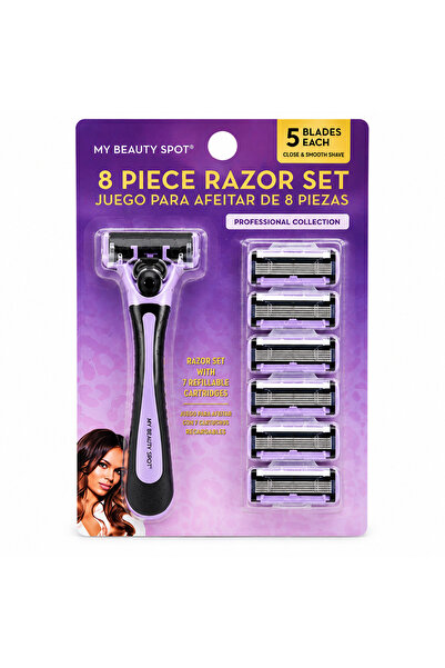 My Beauty Spot professional women's razor 5 blades - razor set with 7 refilla...