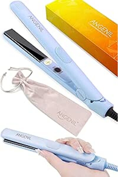 ANGENIL Ultra Mini Flat Iron for Bangs, 0.7 Inch Travel Mini Straightener | S...
