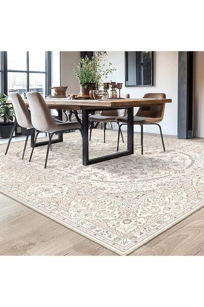 GENERAL 160x230cm Stain Resistant Floor Vintage Rug, Coffee Table Doorway Ant...