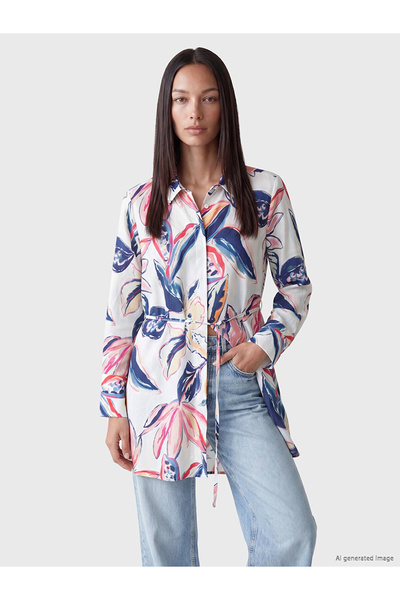 LC Waikiki قميص نسائي مختلط من LCW EVERYDAY منقوش