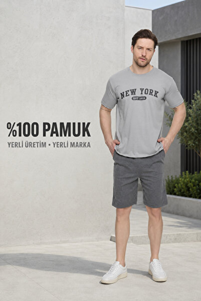 Duzor Men's Two-Piece Set 100% Cotton, Summer, Gym, Athlete, Football, Fitnes...