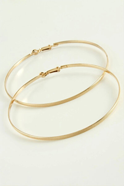 SORA GROUP Dotted Metal Hoop Earrings 8 cm