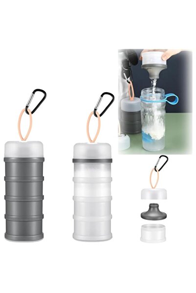 Generic 2 Pcs Portable Protein Powder Containers for food, Stackable Leakproo...