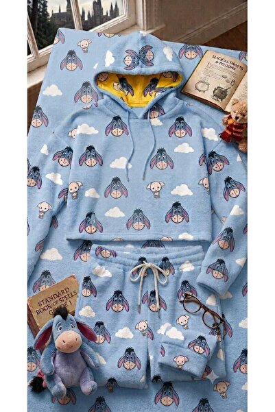 PEMBİŞ HOMEWEAR Supersoft Hooded Fleece Pajama Set