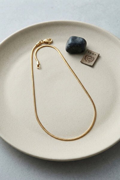 shopwave 316L Steel Gold Color 55 cm Snake Model Men's Necklace