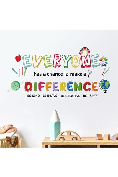 Tazweeq Colorful Inspirational Quotes, Be Kind Wall Sticker, Be Brave Motivat...