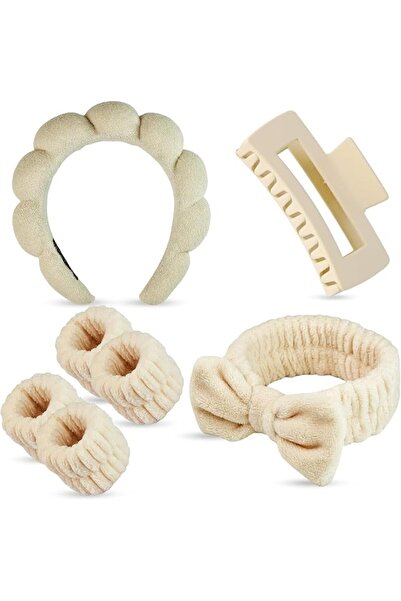 Yelajoy 7 Pcs Spa Kit: Headband & Wristbands Set | Skincare Accessories | for...