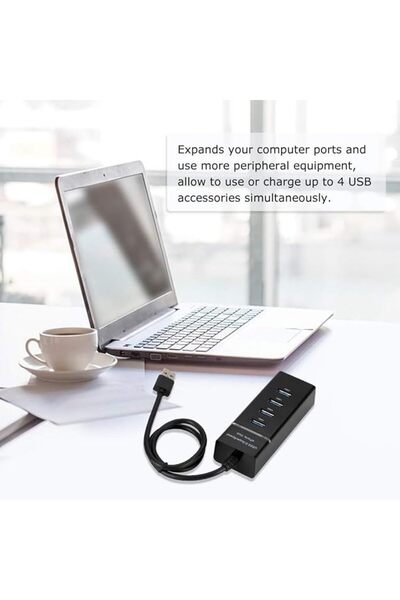 GENERAL High-Speed 4-Port USB 3.0 Hub Splitter – Compact Multi USB Expansion ...
