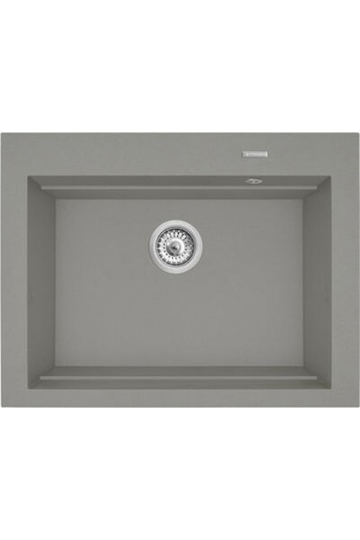 Pyramis Siros 1B Industrial Grey Ένθετος Νεροχύτης από Συνθετικό Γρανίτη 67x5...