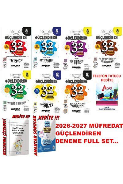 Ankara Yayıncılık 2026-2027 MÜFREDAT 8.SINIF GÜÇLENDİREN 32 HAFTALIK DENEME F...