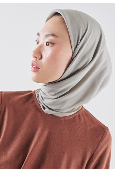Freshscarfs Βαμβακερό λινό κασκόλ ασημί