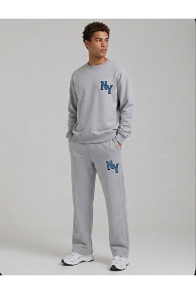 FUFLUNS Ny Cep Printed Men's Tube-Cut Collar Bottom/Top Sweat Suit
