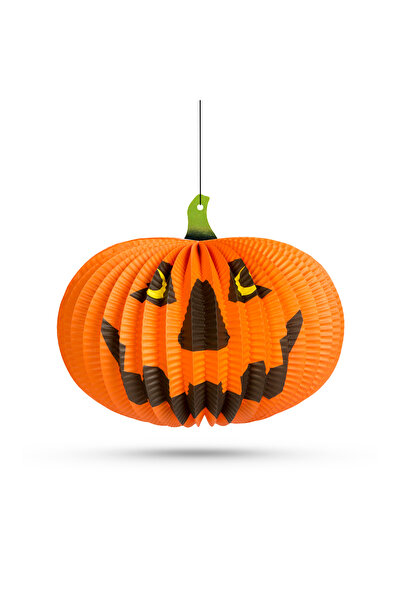 Alista Home Felinar dovleac de Halloween 26 cm, decorațiune suspendată din hâ...