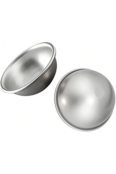 Generic 2 Pack 4-Inch Aluminum Cake Pan, 3D Dome Moulds for DIY Baking, Non-S...
